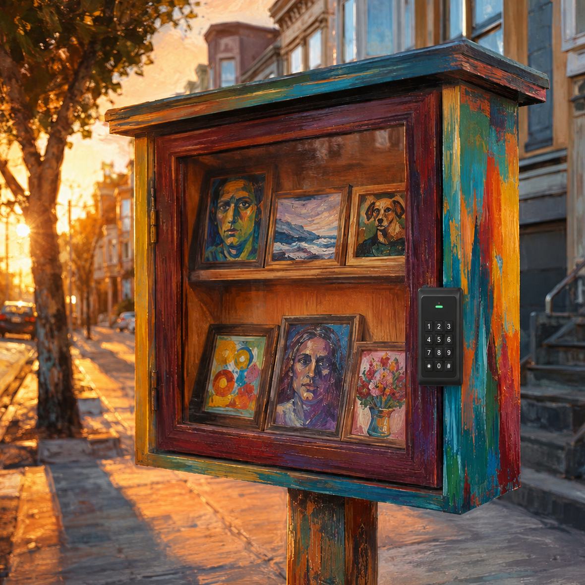 Art boxes (similar to little libraries)