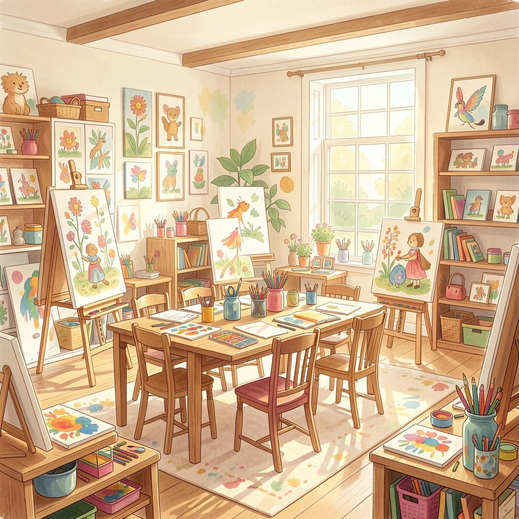 DIY Art Studio for mom's and kid's